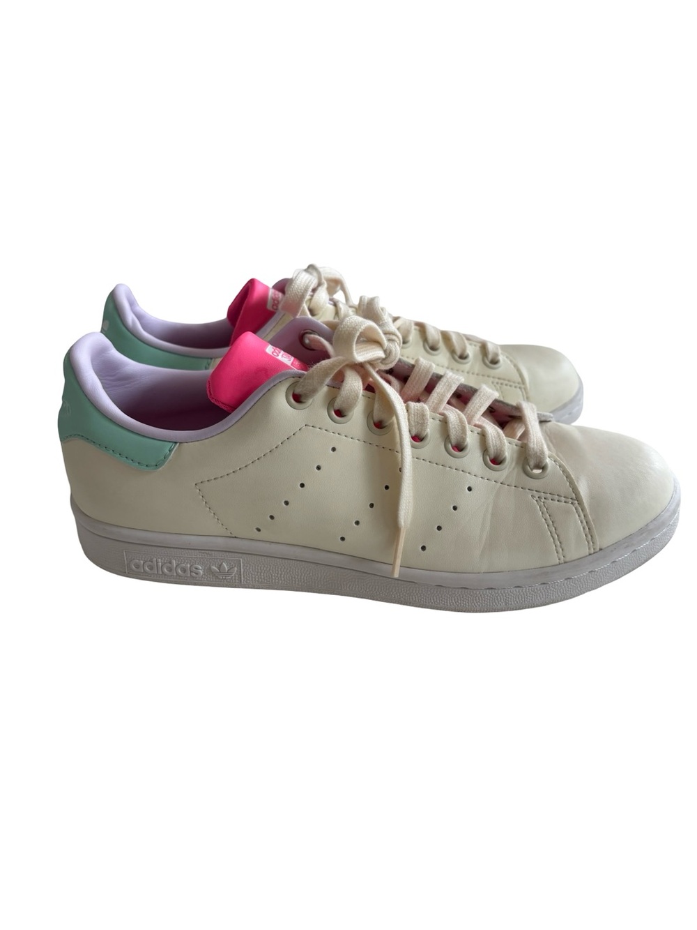 Adidas Stan Smith Cream Pink Mint Sz 7